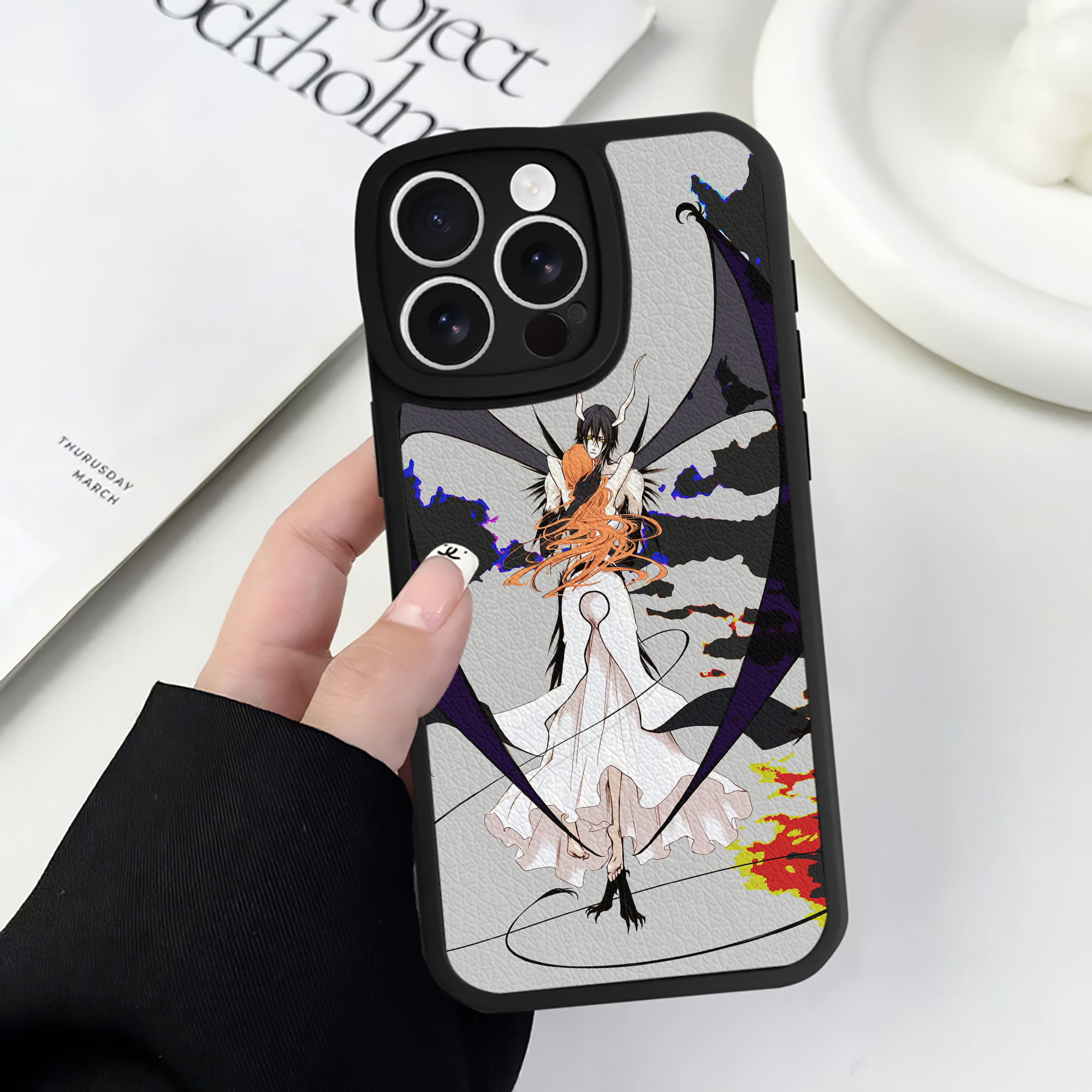 （画像用） ブリーチ BLEACH 【iPhone 16シリーズ対応】シリコンスマホケース（レザー調） 材質：シリコン